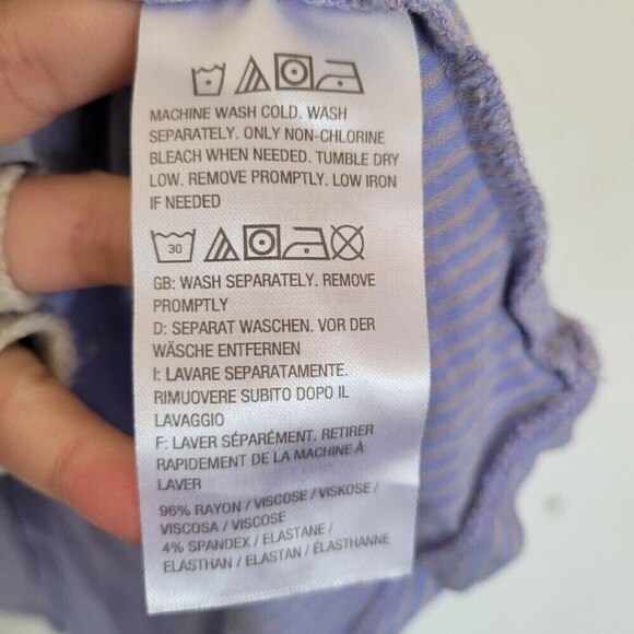 LOGO by Lori Goldstein Layers Striped Sleeveless Tank Top Shirt Size 2X - Picture 9 of 11